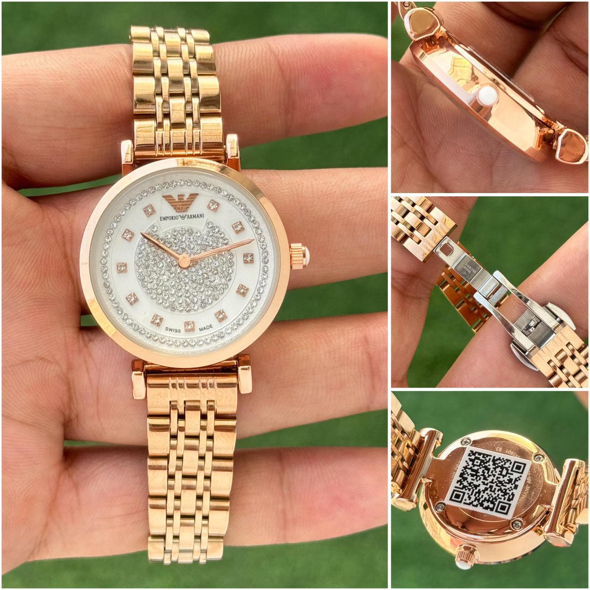 Emporio Armani Women's Rose Gold Crystal Watch