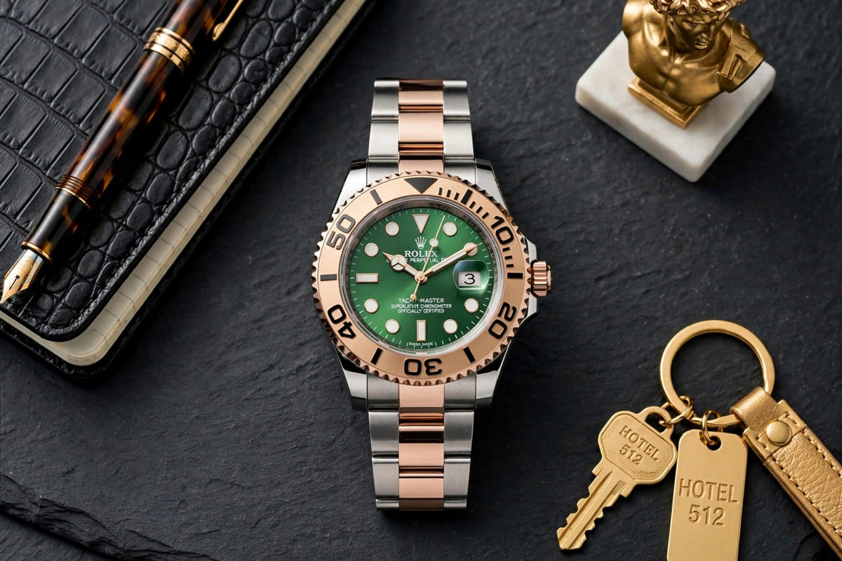 Rolex Green Dial Two-Tone Stainless Steel Yacht-Master Style Watch