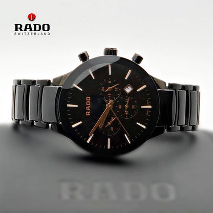Rado Centrix Men Gold Dial Chronograph Quartz Watch