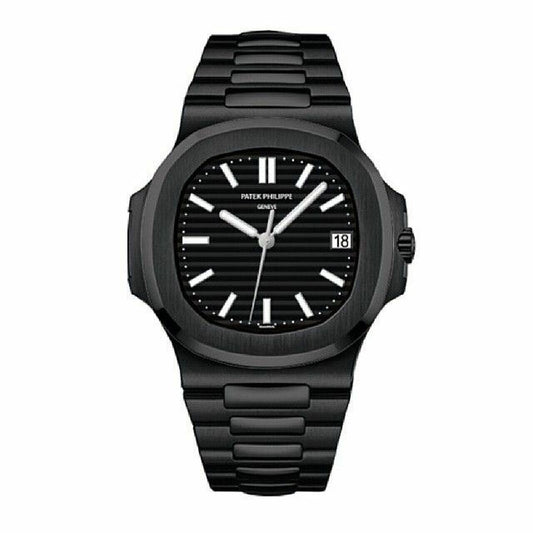 Patek Philippe Black Dial Metal Belt Men's Watch
