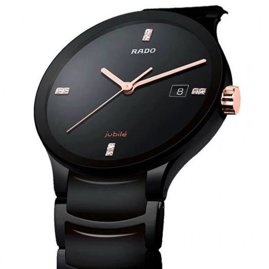 Rado Black Color Luxury Watch For Men With Black Color Stainless Steel Strap