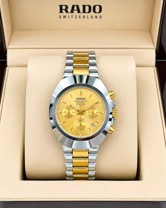 RADO Two-Tone Silver & Gold Chronograph – Gold Dial