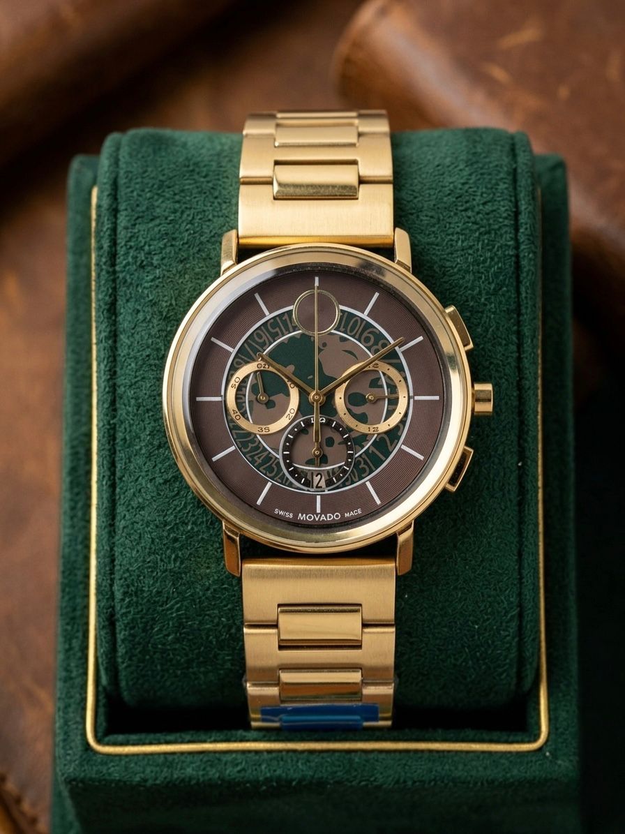 Movado Bold Evolution Gold Green Men's Watch