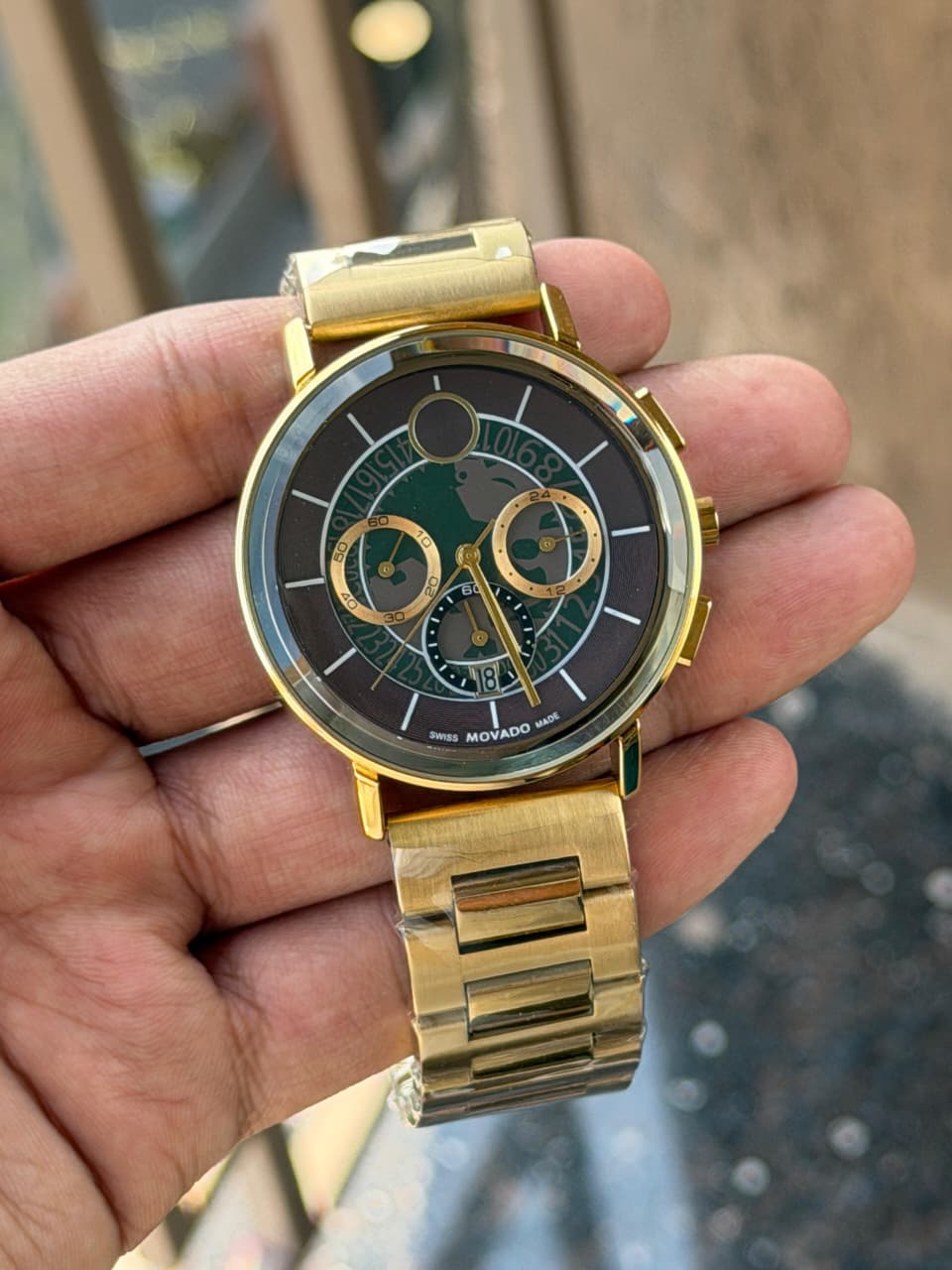 Movado Bold Evolution Gold Green Men's Watch