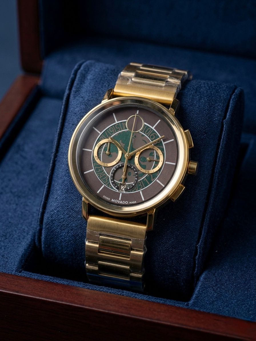 Movado Bold Evolution Gold Green Men's Watch