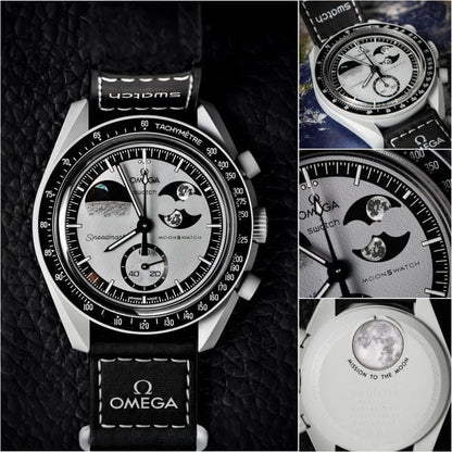 Omega Swatch Moon Grey Women's Watch