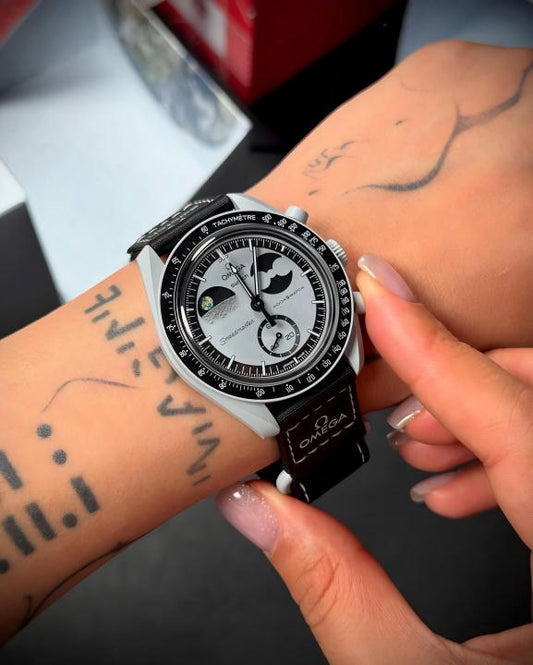 Omega Swatch Moon Grey Women's Watch
