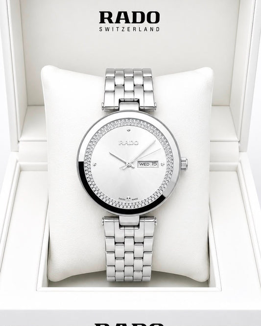 Rado White Dial Silver Stainless Steel Analog Watch