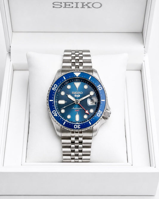 Seiko 5 Sports Blue Dial Stainless Steel Automatic Watch