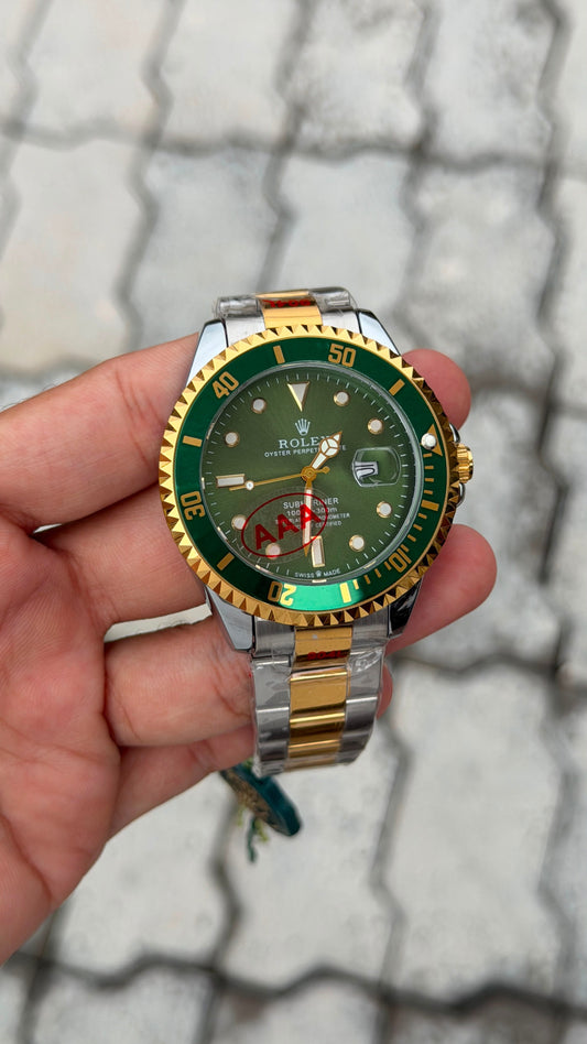 Rolex Submariner Two-Tone Green Dial Watch