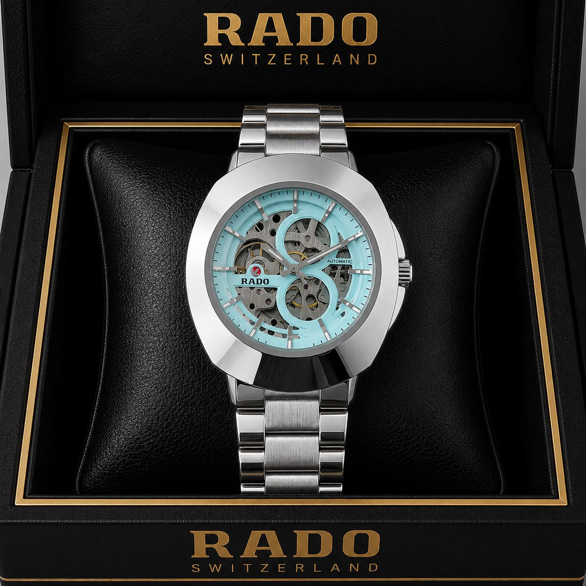 Rado DiaStar Skeleton Ocean Blue Dial Men's Watch