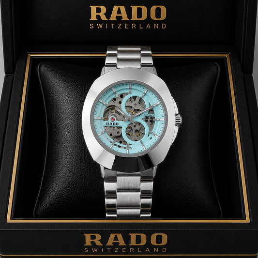 Rado DiaStar Skeleton Ocean Blue Dial Men's Watch