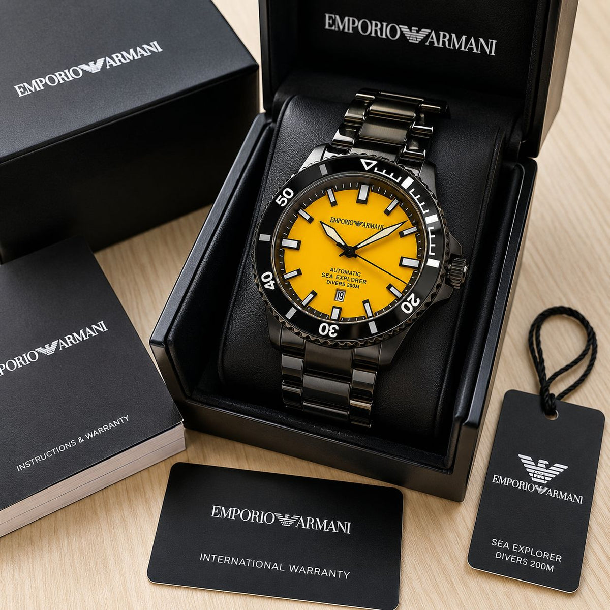 Emporio Armani Sea Explorer Yellow Automatic Watch