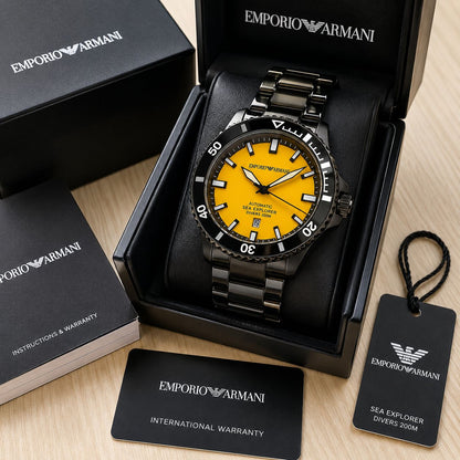 Emporio Armani Sea Explorer Yellow Automatic Watch