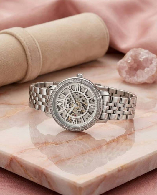 Fossil Silver Skeleton Automatic Watch