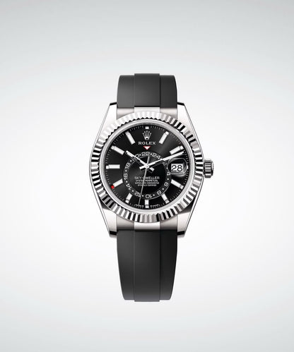 Rolex Black Strap Automatic Men's Watch